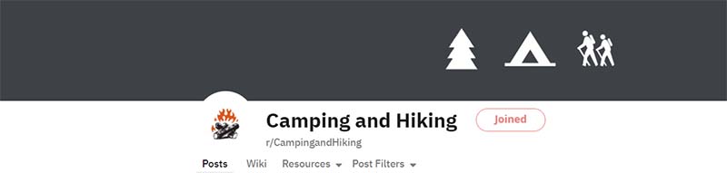 Camping and hiking backpacking subreddit
