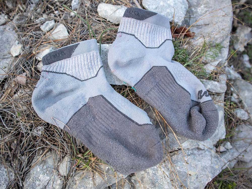 Cotton quarter hiking socks