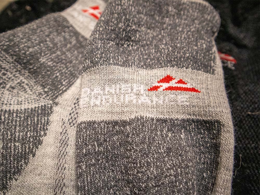 Danish Endurance merino wool hiking socks close-up