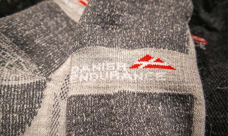 Danish Endurance merino wool hiking socks close-up