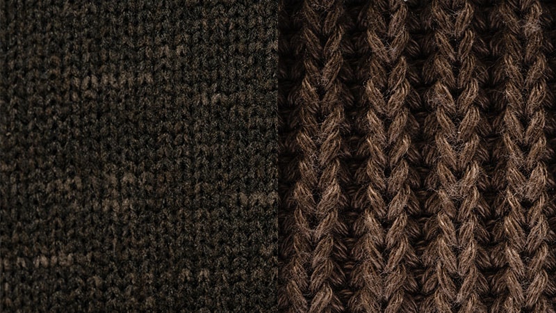 Merino wool vs regular wool fabric close up