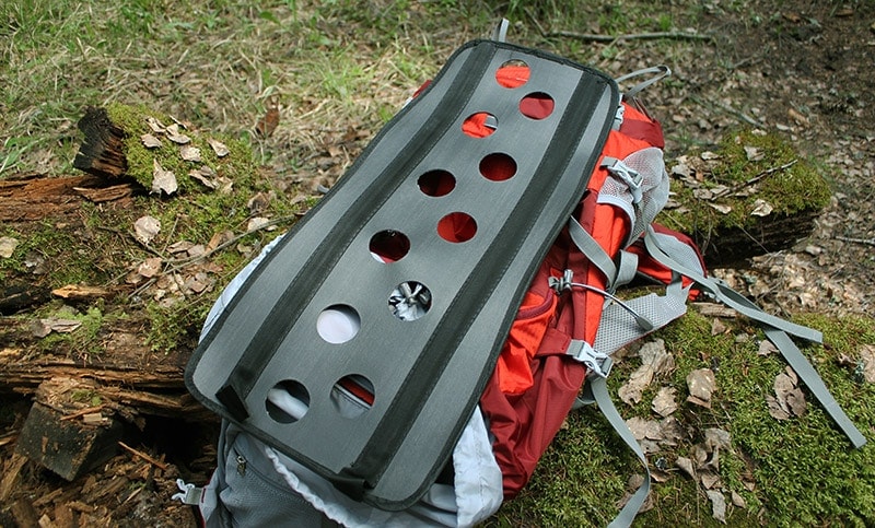 The internal frame of the Mountaintop backpack