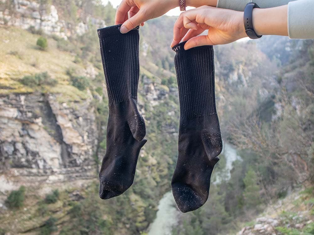 Silverlight nylon merino wool hiking socks